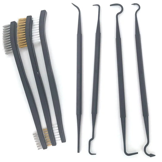 Multipurpose Car Detailing Wire Brushes and 4 Nylon Picks